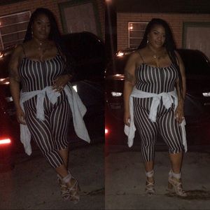 Black stripped Jumpsuit